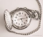 Vintage Silver-tone Gruen Pocket Watch | Personalized Grandpa Gift Watch - Image 3