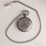 Vintage Silver-tone Gruen Pocket Watch | Personalized Grandpa Gift Watch - Image 5