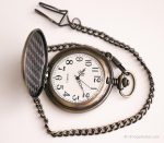 Vintage Dragon Pocket Watch | Gold-tone Vest Watch with Black Details - Image 5