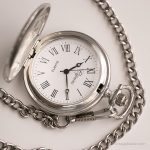 Vintage Ciprini Pocket Watch | Floral Pocket Watch with Roman Numerals
