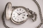 Vintage Rotary Pocket Watch | Silver-tone Hunter Pocket Watch - Image 4