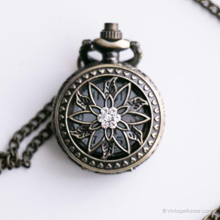 Vintage Floral Pocket Watch for Ladies | Pocket Watch Gift for Her