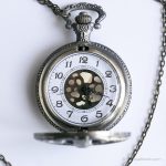 Vintage Skeleton Pocket Watch | Gold-tone Vest Watch - Image 3