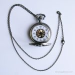 Vintage Skeleton Pocket Watch | Gold-tone Vest Watch - Image 4