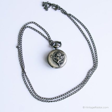 Vintage Cupid Pocket Watch | Pendant Pocket Watch for Ladies