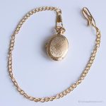 Vintage Butterfly Pocket Watch for Ladies | Elegant Gold-tone Pocket Watch - Image 2