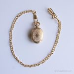 Vintage Butterfly Pocket Watch for Ladies | Elegant Gold-tone Pocket Watch - Image 4