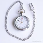 Vintage Elegant Pocket Watch | Silver-tone Vest Watch for Men - Image 4