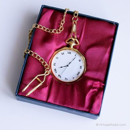 Vintage Luxury Pocket Watch | Elegant Gold-tone Vest Watch