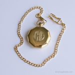 Vintage Luxury Pocket Watch | Elegant Gold-tone Vest Watch - Image 6
