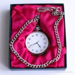 Vintage Silver-tone Pocket Watch for Men with Retro Numerals 45mm - Image 4