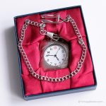 Vintage Square Pocket Watch | Collectible Floral Pocket Watch - Image 3