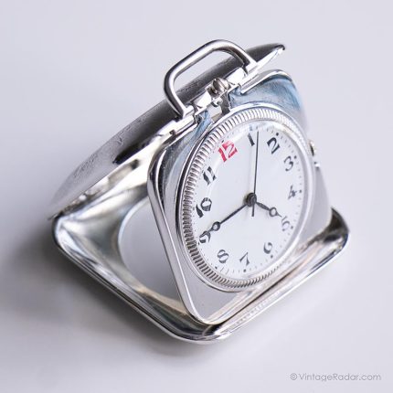 Vintage Square Pocket Watch | Collectible Floral Pocket Watch