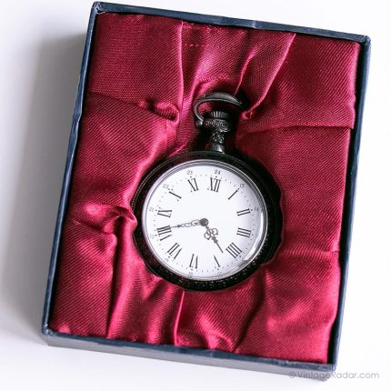 Vintage Luxury French Pocket Watch | Gunmetal Pocket Watch