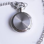 Vintage Luxury Black-Dial Pocket Watch | Elegant Silver-tone Pocket Watch - Image 6