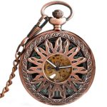 Mechanical Pocket Watch Sunflower