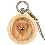 Wooden Pocket Watch Heart