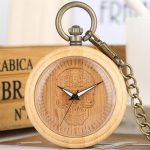 Wooden Pocket Watch Mexican Skull - Image 4