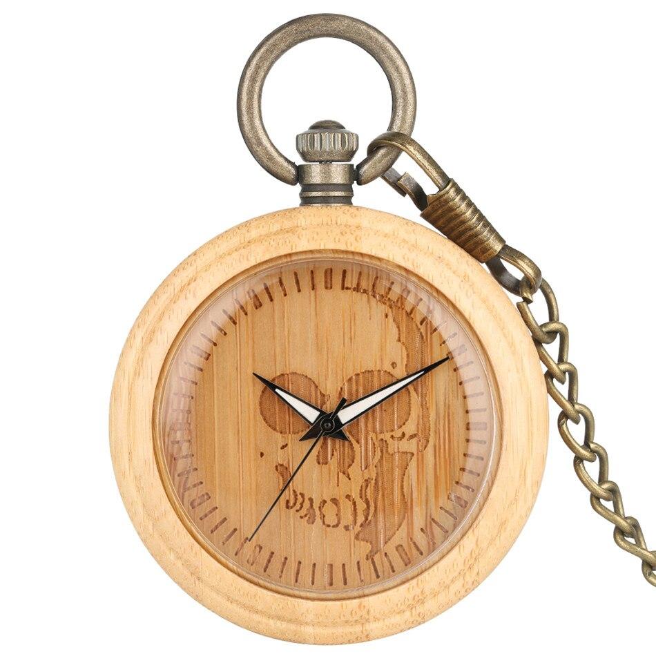 Wooden-Pocket-Watch-Skull.jpg Wooden Pocket Watch Skull - Image 1