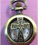 Celtic Cross Pocket Watch Necklace