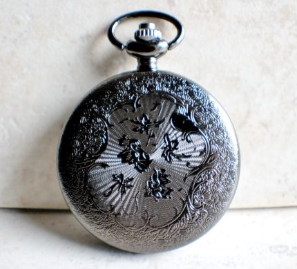 Mechanical Pocket Watch Floral motifs