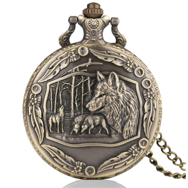 wolf-pack-pocket-watch-806.jpg Wolf Pack Pocket Watch - Image 1